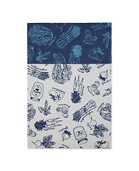 Design Imports Fridge Liner Collection Non-Adhesive, Cut to Fit, 12x24", Nautical Blue Market, 6 Piece