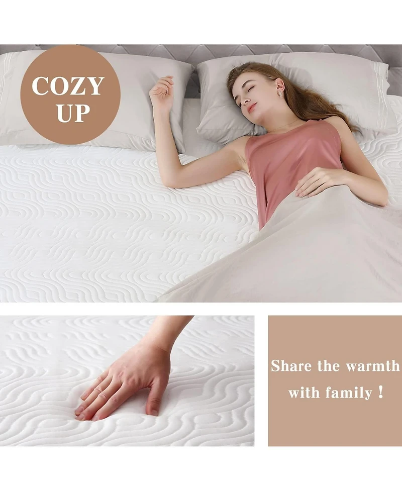 Caromio Twin Size Electric Heated Mattress Pad, 39"x75"