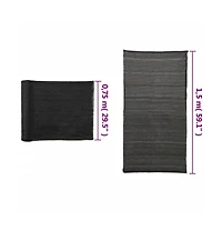 vidaXL Privacy Net Hdpe 4.9'x82' Black