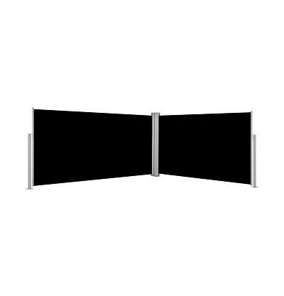 Retractable Side Awning Black 63"x236.2"