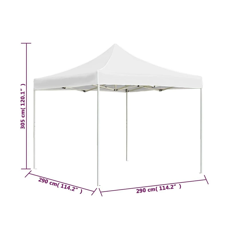 Professional Folding Party Tent Aluminum 9.8'x9.8' White