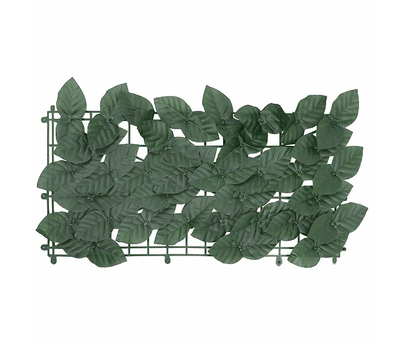 Balcony Screen with Dark Green Leaves 196.9"x59.1"