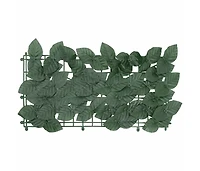 Balcony Screen with Dark Green Leaves 196.9"x59.1"
