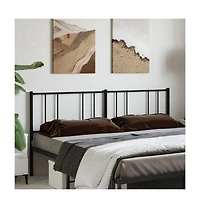 vidaXL Metal Headboard Black 76"