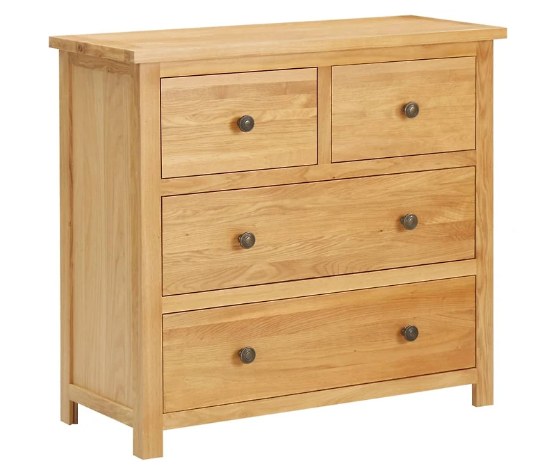 Chest of Drawers 31.5"x13.8"x29.5" Solid Oak Wood