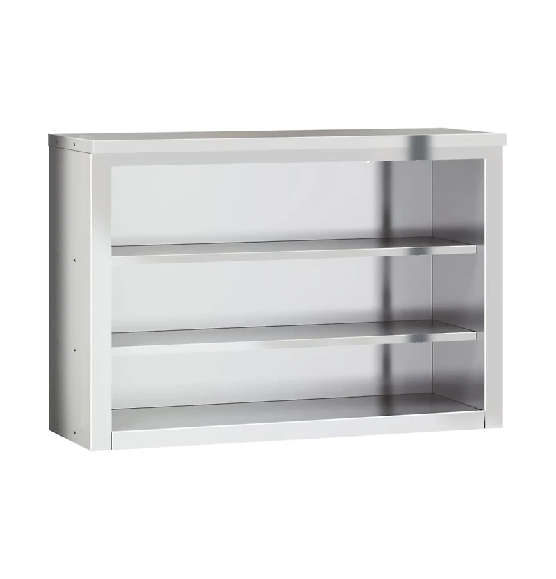 vidaXL Kitchen Wall Cabinet with Shelves Stainless Steel