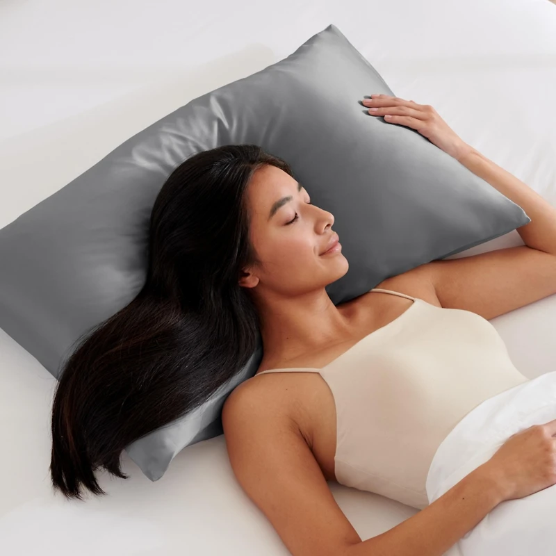 Bare Home Mulberry Silk Pillowcase Set, Zipper Closure, Standard