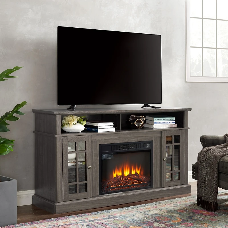 Streamdale Modern Tv Stand with Fireplace Insert for Up to 65" Tv