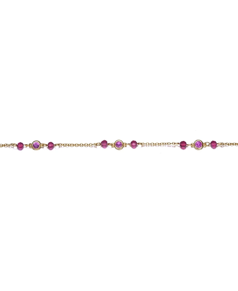 GiGiGirl Sterling Silver Elegant 14K Gold Plated Bracelet with Sparkling Cubic Zirconia for Toddler/Kids