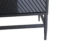 Streamdale Black Lacquered Wooden Sideboard Buffet Cabinet