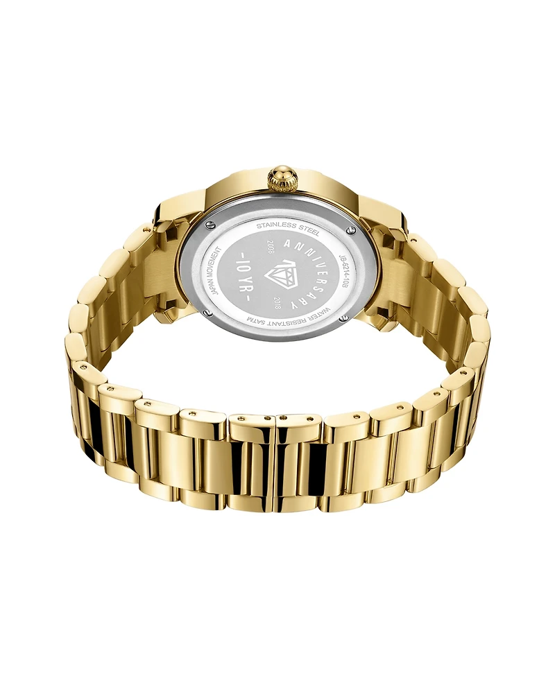 Jbw 10 Yr Anniversary Women's Olympia Diamond (1/5 ct.t.w.) 18K Gold Plated Watch