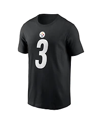 Nike Men's Russell Wilson Black Pittsburgh Steelers Name Number T-Shirt