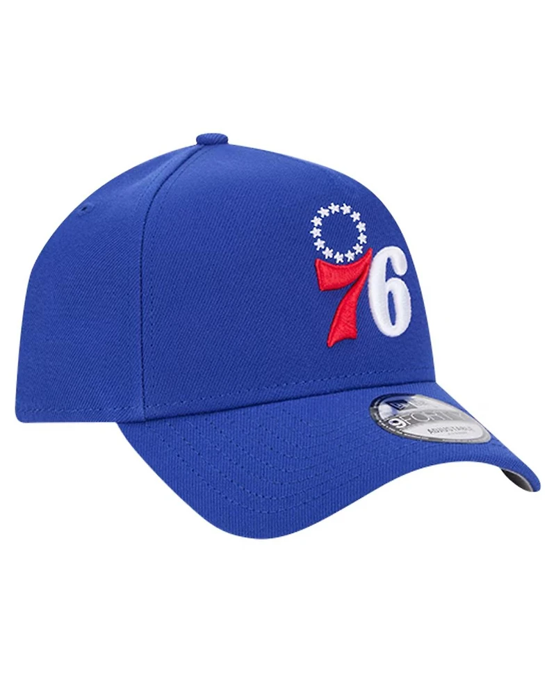 New Era Men's Royal Philadelphia 76ers A-Frame 9FORTY Adjustable Hat