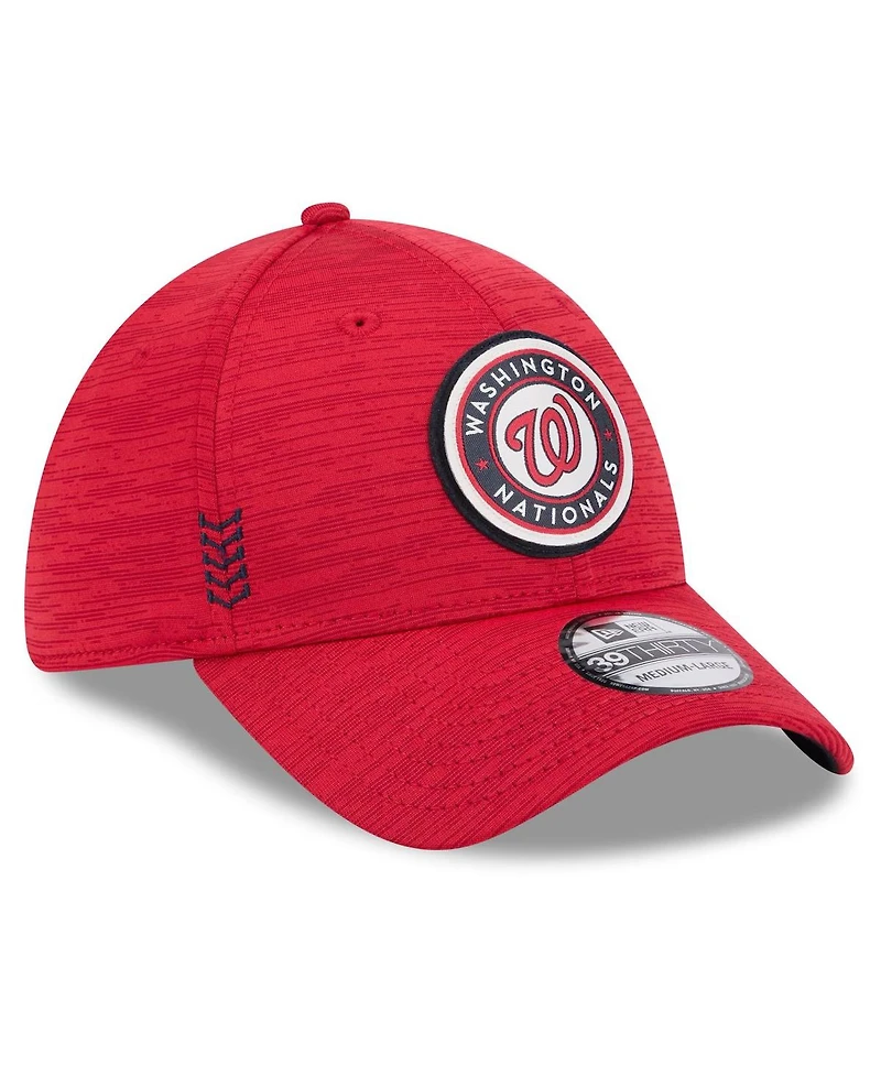 New Era Men's Red Washington Nationals 2024 Clubhouse 39THIRTY Flex Fit Hat