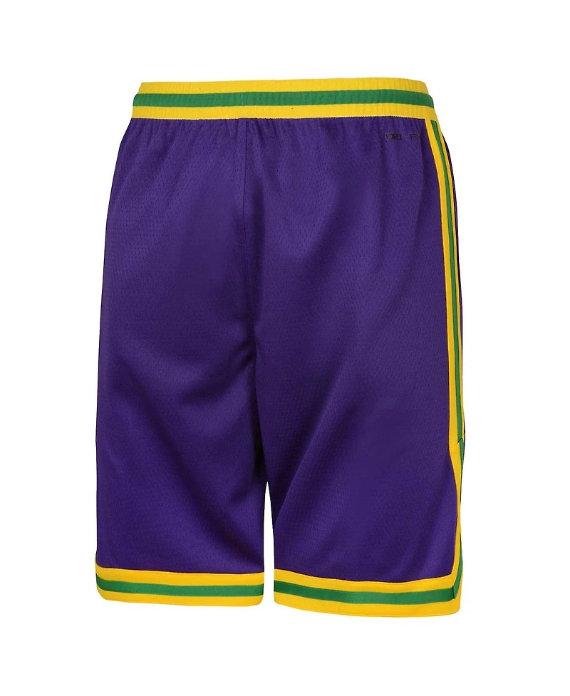 Nike Nba Big Boys and Girls Purple Utah Jazz Classic Edition Swingman Shorts