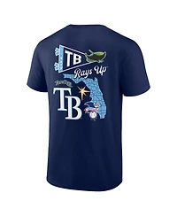 Fanatics Men's Navy Tampa Bay Rays Split Zone T-Shirt