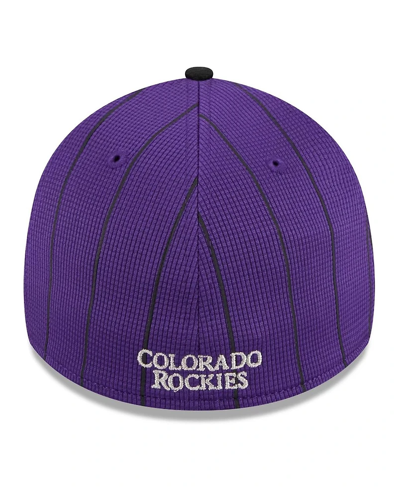 New Era Men's Purple Colorado Rockies 2024 Batting Practice 39THIRTY Flex Hat