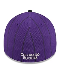 New Era Men's Purple Colorado Rockies 2024 Batting Practice 39THIRTY Flex Hat