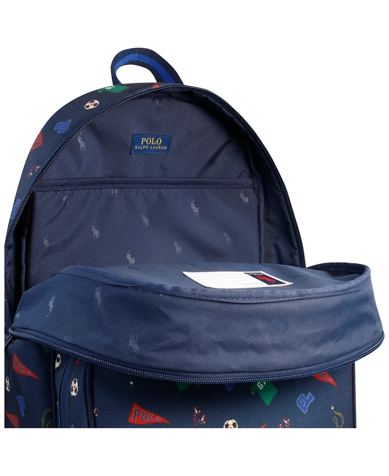 Polo Ralph Lauren Big Boys Backpack, Lunch Box and Pencil Case Combo Set, 3 Piece