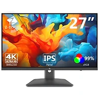 Z-edge U27P4K 27" Ultra Hd 3840 x 2160 99% sRGB 75Hz 5ms Ips 4K Monitor, Hdmi, Dp, FreeSync, Led Backlit, Anti-Glare, Support Wall mount