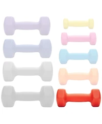 Philosophy Gym Neoprene Dumbbell Hexagon Hand Weights, 5 lb Pair - 10 lb Total