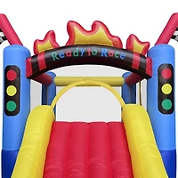 Cloud 9 Race Car Track Bounce House with Blower