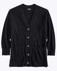 Charter Club Plus 100% Cashmere Button-Front Cardigan, Macy's Exclusive