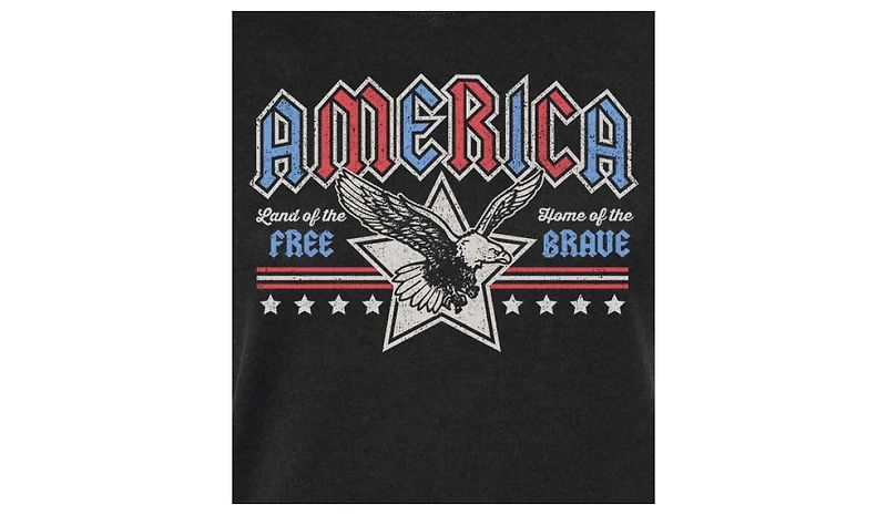 Hybrid Apparel Trendy Juniors Usa Eagle Graphic Tee