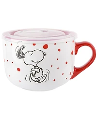 Peanuts 4 Pack 23OZ Soup Bowls w/ Lids