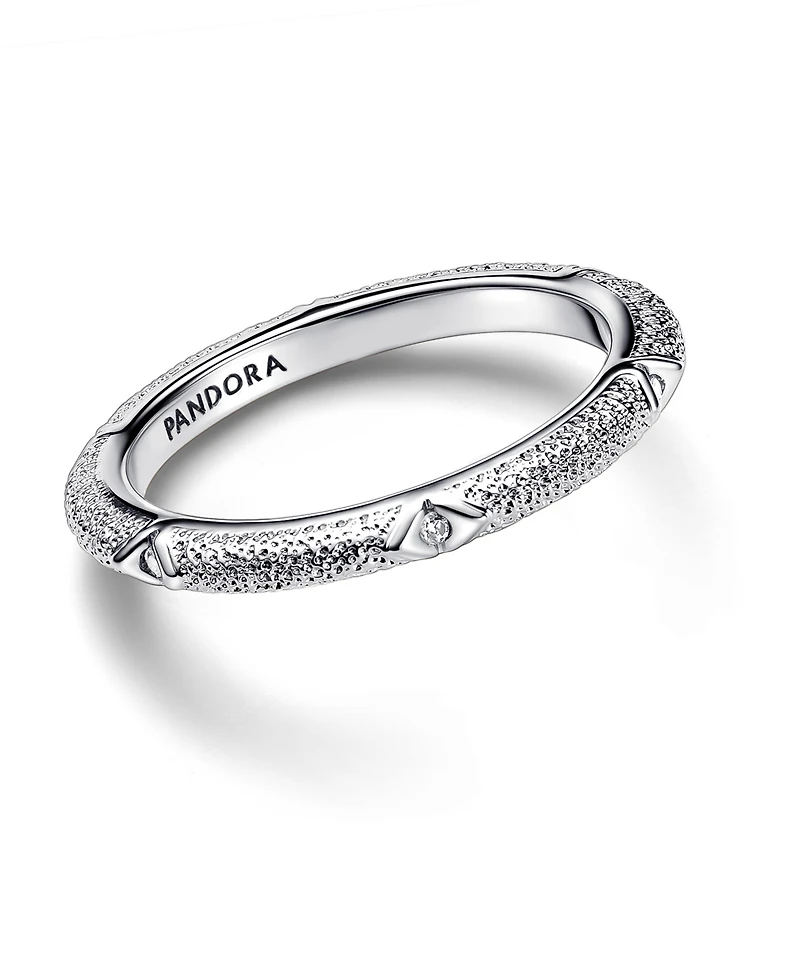 Pandora Texture Clear Cubic Zirconia Stones Ring
