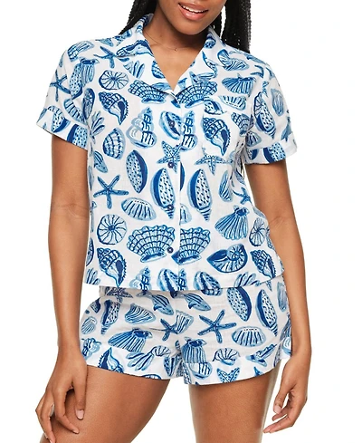 Adore Me Women's Lucero Short Sleeve Top & Shorts Pajama Set