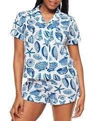 Adore Me Women's Lucero Short Sleeve Top & Shorts Pajama Set