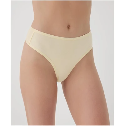 Pact Women's Organic Cotton Everyday High Rise Thong 6-Pack