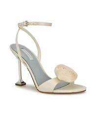 Nine West Women's Neve Bridal Almond Toe Ankle Dress Sandals
