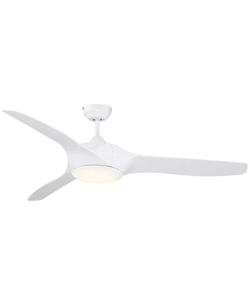 Homcom 52" Reversible Ceiling Fan with Led Light for Bedroom,