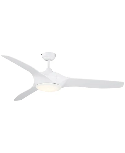 Homcom 52" Reversible Ceiling Fan with Led Light for Bedroom,