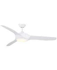 Homcom 52" Reversible Ceiling Fan with Led Light for Bedroom,