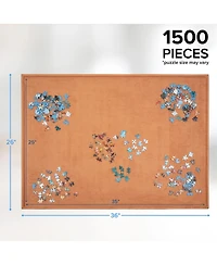 Jumbl 1,500-Pieces Puzzle Board, 25 x 35", Portable Jigsaw Puzzle Table