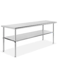 Gridmann 60 x 30 Inch Stainless Steel Table w/ Undershelf, Nsf Commercial Kitchen Work & Prep Table