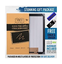 Hbcy Creations Wall Mounted Magnetic Chalkboard with Wooden Frame