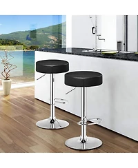 Sugift Set of 2 Adjustable Swivel Round Bar Stool Pub Chairs