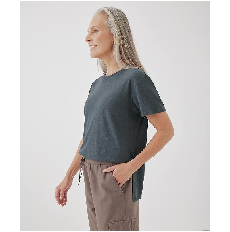 Pact Women's Organic Cotton Featherweight Slub Oversized Tee