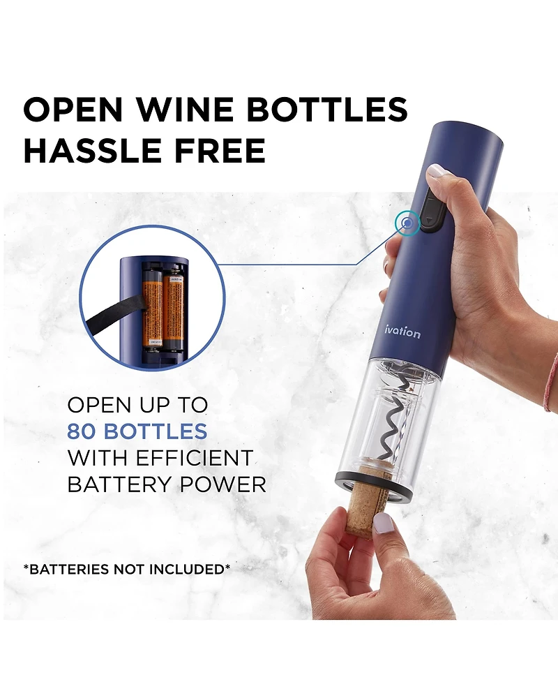 Ivation All-in-One Wine Gift Set - Wine Accessory Kit w/Bottle Opener & More