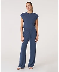 Rebody Active Women's Retreat Waffle Wide Leg Pant 30"