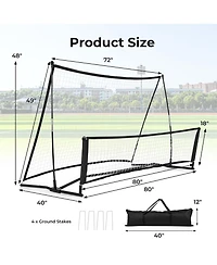 2-in-1 Portable Soccer Trainer with Carrying Bag to Enhance Soccer Passing Skill
