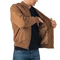 Alpine Swiss Men's Damon Bomber Jacket | Warm Quilted Flight Jacket with Pockets – Stylish Windbreaker for Casual & Layering | Versatile Outerw