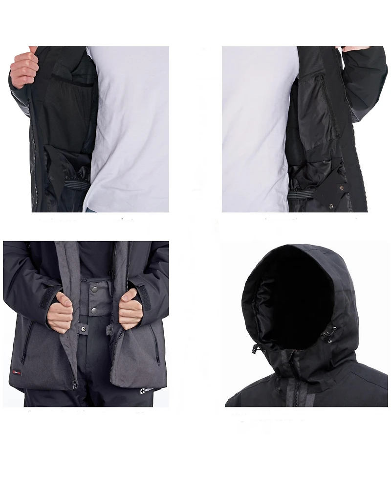 Alpine Swiss Mens Waterproof Ski Jacket Snowboarding Winter Snow Coat Raincoat