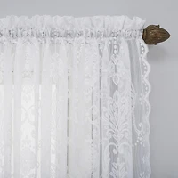 Ariella Floral Lace Sheer Rod Pocket Curtain Panel