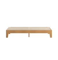 Merrick Lane Eduardo Platform Bed Frame, Solid Wood Frame With Slatted Support