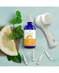 Pursonic Anti-Aging-Exfoliation Set With Vitamin-c Serum, 100% Hyaluronic Acid Treatment Serum & Dual Sided Facial Brush.